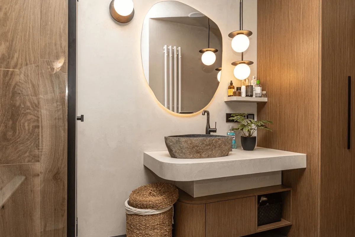 Na jakiej wysokości blat pod umywalkę nablatową, aby uniknąć bólu pleców?